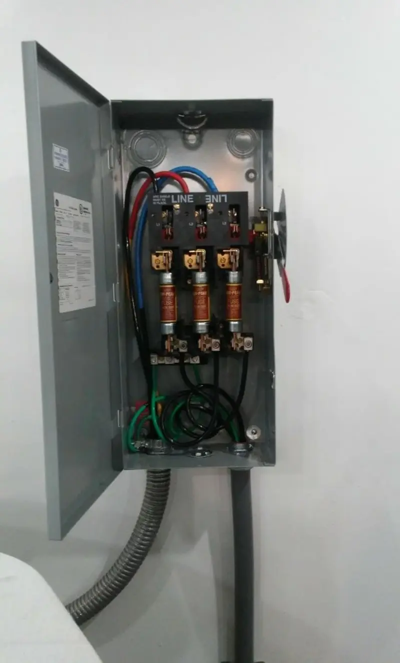 Three-phase disconnect switch installed for Electrical Wiring & Rewiring in Damascus